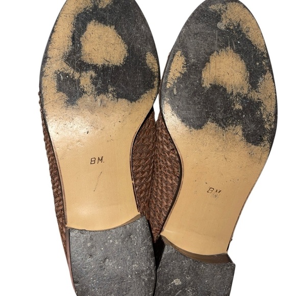 ENZO Angiolini Women's Slides Size 8M Brown Leather Weave Design Slip On - Picture 4 of 9